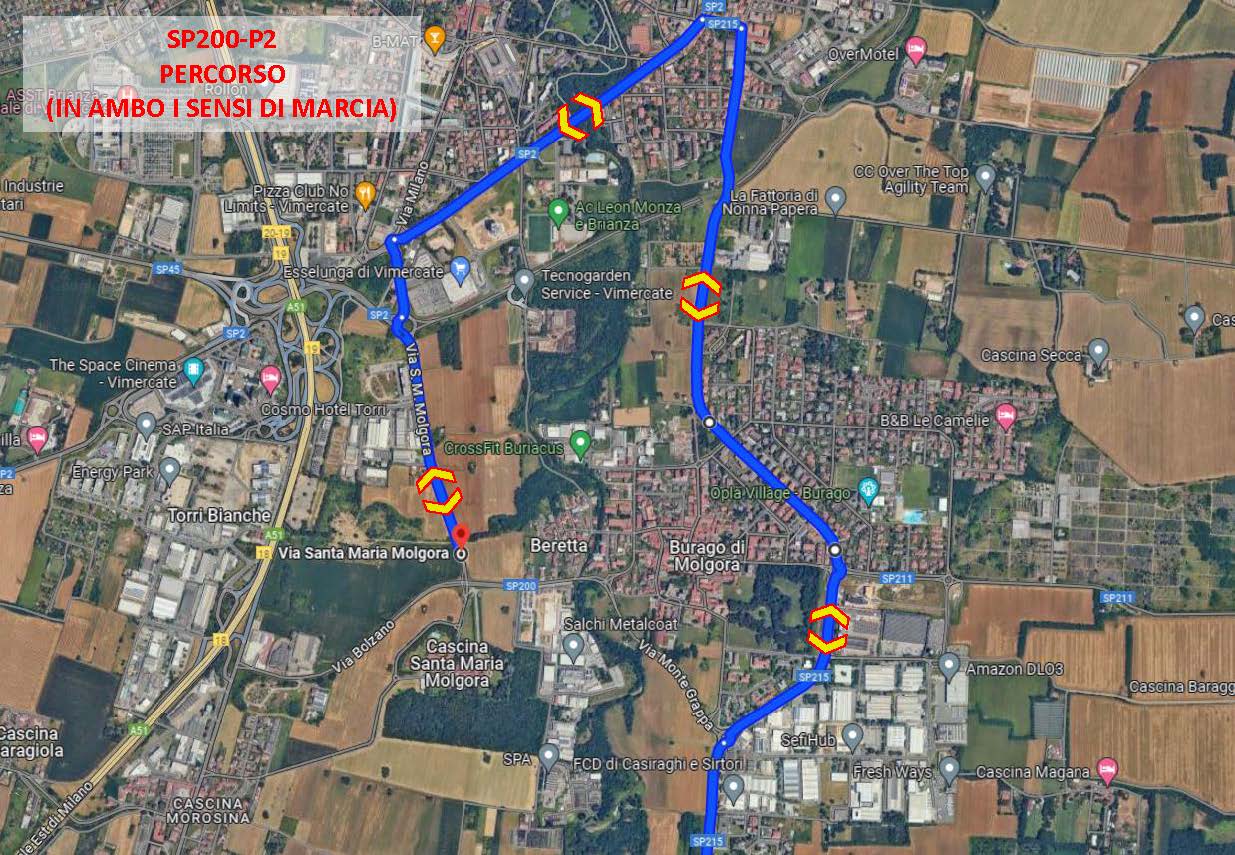 Prove di carico sul ponte del torrente Molgora della SP n. 200 (proseguimento di via Bolzano) nel Comune di Burago di Molgora 